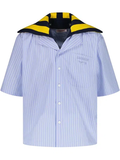 Charles Jeffrey Loverboy Cotton Shirt In Blue