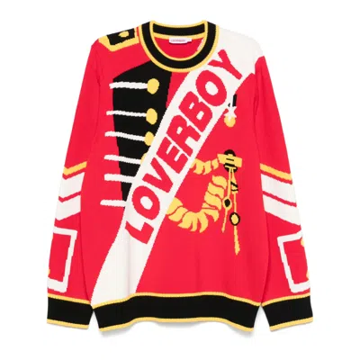 Charles Jeffrey Loverboy Intarsia-logo Sweater In Multicolor