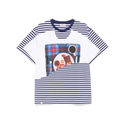 Charles Jeffrey Loverboy Cotton T Shirts In Blue Stripe