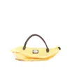 Charles Jeffrey Loverboy Womens Yellow + Ecru Banana Knitted Cotton Shoulder Bag