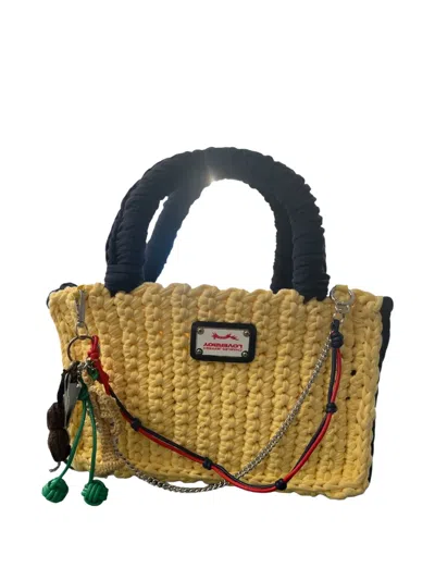 Charles Jeffrey Loverboy Crochet Instrument-charm Tote Bag In Brown