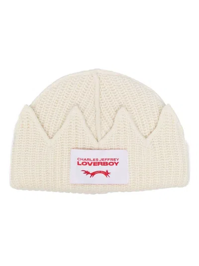 CHARLES JEFFREY LOVERBOY CROWN CHUNKY-KNIT BEANIE