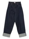 Charles Jeffrey Loverboy Cuffed Jeans In Blue