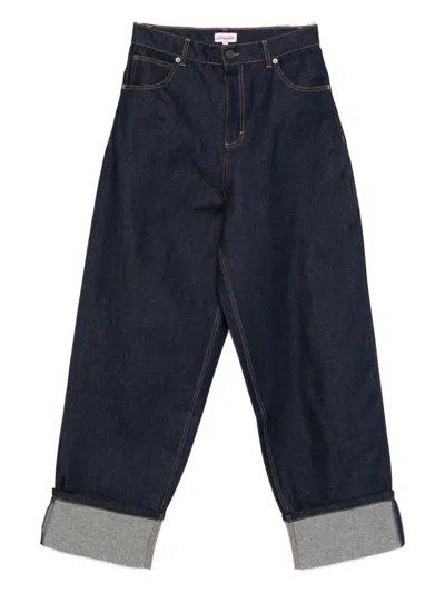 Charles Jeffrey Loverboy Cuffed Jeans In Blue