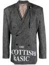 Charles Jeffrey Loverboy Detachable-apron Double-breasted Blazer In Grey