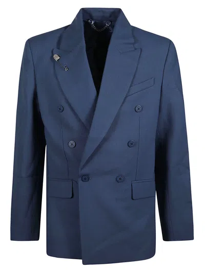 Charles Jeffrey Loverboy Double-breasted Buttoned Blazer In Blue