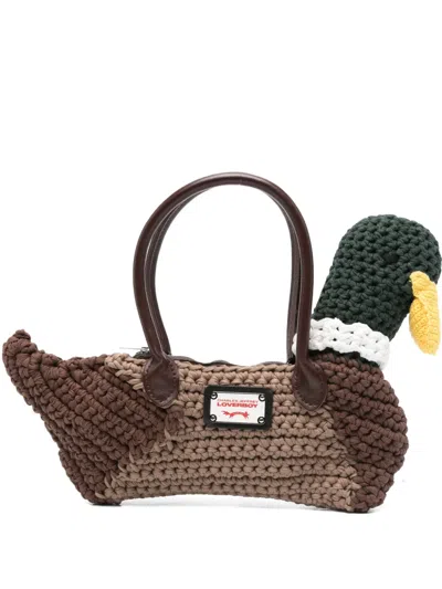 Charles Jeffrey Loverboy Duck Tote Bag In Brown