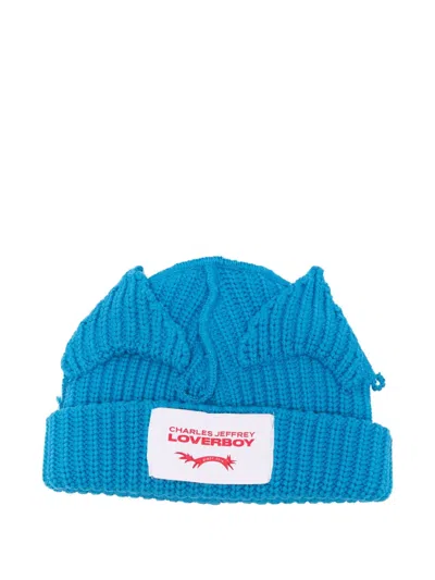 Charles Jeffrey Loverboy Ears Beanie In Blue