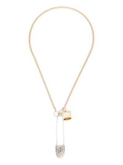 Charles Jeffrey Loverboy Ears Beanie Charm Necklace In Gold
