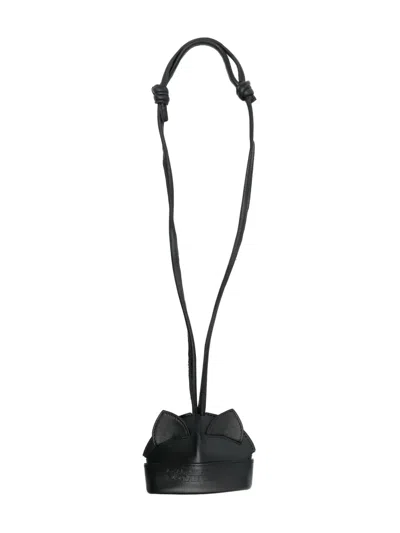 Charles Jeffrey Loverboy Black Ears Beanie Leather Keychain Necklace