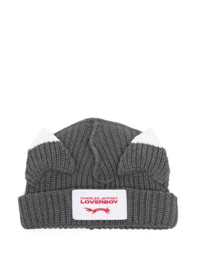 Charles Jeffrey Loverboy Ears-detailed Beanie In 灰色