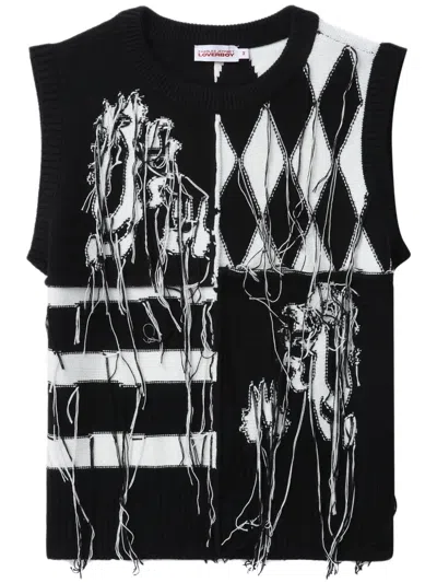 Charles Jeffrey Loverboy Bestickte Weste In Schwarz