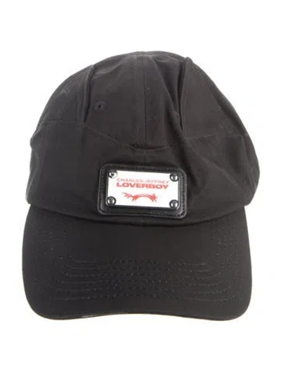 Pre-owned Charles Jeffrey Loverboy Embroidered Logo Baseball Cap W/tags In Black
