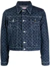 Charles Jeffrey Loverboy Etchen-print Denim Jacket In Blue