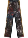 Charles Jeffrey Loverboy Exclusive Painted Art Cotton Jeans In Blue