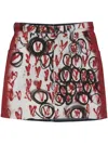 Charles Jeffrey Loverboy Exclusive Painted Art Denim Skirt In Blue