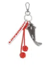 Charles Jeffrey Loverboy Fish Knotted Keyring In Silver