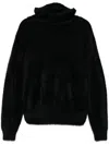 Charles Jeffrey Loverboy Fluffy Ears Balaclava Jumper In Black