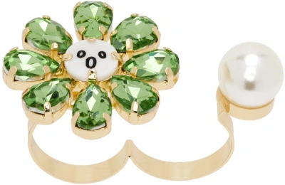 Charles Jeffrey Loverboy Gold Crazy Daizy Ring In Peaemr