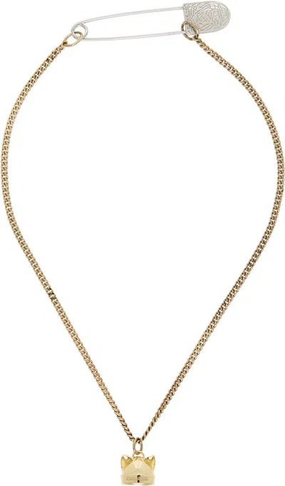 Charles Jeffrey Loverboy Gold Ears Beanie Charm Necklace