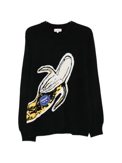Charles Jeffrey Loverboy Graphic Crew-neck Sweater In Black