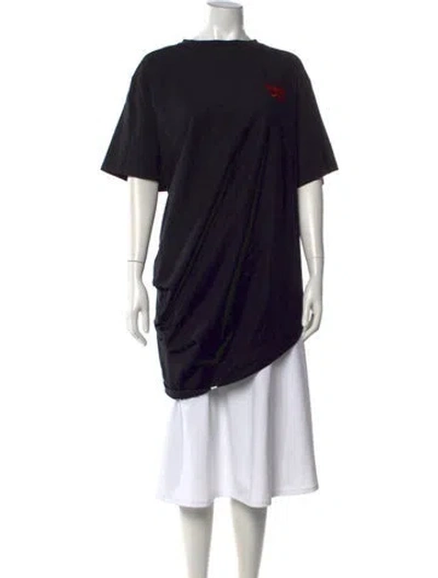 Pre-owned Charles Jeffrey Loverboy Graphic Print Crew Neck T-shirt In Black