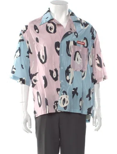Pre-owned Charles Jeffrey Loverboy Graphic Print Short Sleeve Shirt In Pink