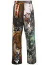 Charles Jeffrey Loverboy Graphic-print Straight-leg Trousers In Brown