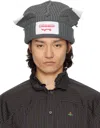 Charles Jeffrey Loverboy Gray Chunky Ears Beanie In Raccoon