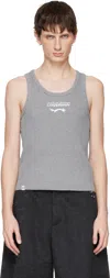 Charles Jeffrey Loverboy Gray Logo Tank Top In Gray