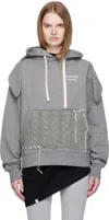 Charles Jeffrey Loverboy Gray Patch Rabbit Ears Hoodie In Gray