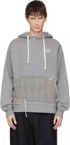 Charles Jeffrey Loverboy Gray Patch Rabbit Ears Hoodie In Gray