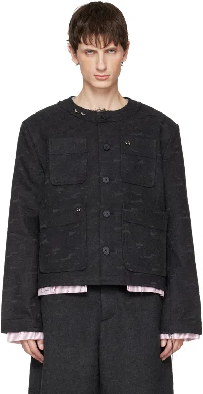 Charles Jeffrey Loverboy Gray Piercing Jacket