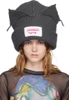 Charles Jeffrey Loverboy Gray Supersized Chunky Ears Beanie In Gray