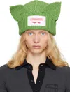 Charles Jeffrey Loverboy Green Chunky Ears Beanie In Green