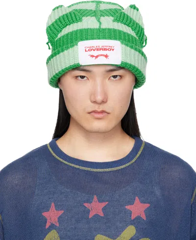 Charles Jeffrey Loverboy Green Chunky Ears Beanie