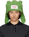 Charles Jeffrey Loverboy Green Chunky Rabbit Beanie In Green