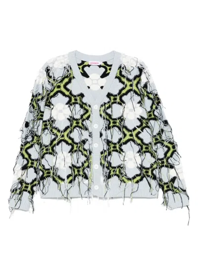 Charles Jeffrey Loverboy Guddle Cardigan In Blue Parliament