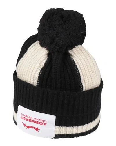 Charles Jeffrey Loverboy Hat Black Size Onesize Lambswool, Nylon In Multi