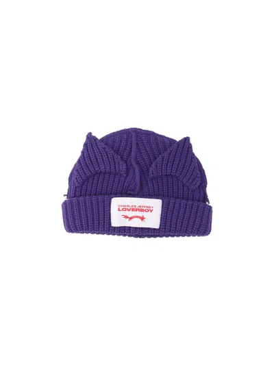 Charles Jeffrey Loverboy Logo Beanie In Purple