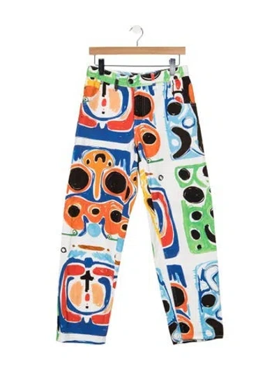 Pre-owned Charles Jeffrey Loverboy High-rise Straight Leg Jeans In Multi