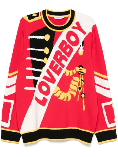 CHARLES JEFFREY LOVERBOY INTARSIA-LOGO SWEATER