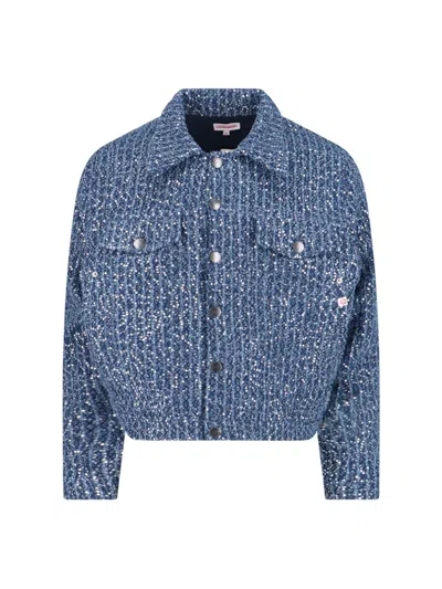 Charles Jeffrey Loverboy Art Denim Jacket In Blue