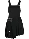 Charles Jeffrey Loverboy Kilt Jacquard Minidress In Black