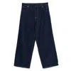 Charles Jeffrey Loverboy Knitted-patch Wide-leg Jeans In Blue