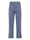Charles Jeffrey Loverboy Straight Trousers With Sequin Embellishments And Pockets In Blue
