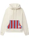 Charles Jeffrey Loverboy Off-white Patch Rabbit Ears Hoodie In White