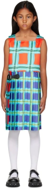 Charles Jeffrey Loverboy Kids Multicolor Check Dress In Scrsta