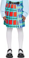 Charles Jeffrey Loverboy Kids Multicolor Check Skirt In Scrsta