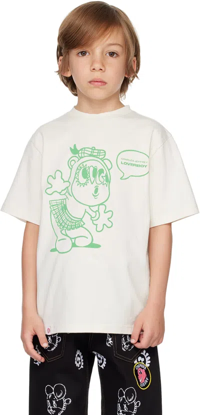 Charles Jeffrey Loverboy Kids Off-white Childs Artwork T-shirt In Ecru